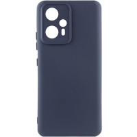 Накладка (з мікрофіброю) Silicone Cover Lakshmi Full Camera для Xiaomi Poco F5 Pro- темно-синій