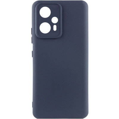 Накладка (з мікрофіброю) Silicone Cover Lakshmi Full Camera для Xiaomi Poco F5 Pro- темно-синій