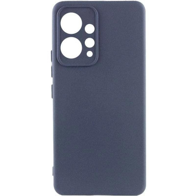 Накладка (з мікрофіброю) Silicone Cover Lakshmi Full Camera для Xiaomi Redmi Note 12 4G- темно-синій