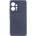Накладка (з мікрофіброю) Silicone Cover Lakshmi Full Camera для Xiaomi Redmi Note 12 4G- темно-синій