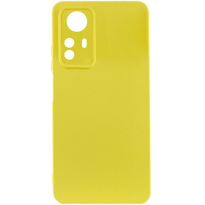 Накладка (з мікрофіброю) Silicone Cover Lakshmi Full Camera для Xiaomi Redmi Note 12s- жовтий