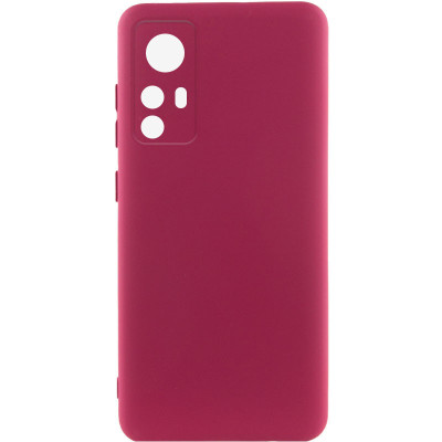 Накладка (з мікрофіброю) Silicone Cover Lakshmi Full Camera для Xiaomi Redmi Note 12s- марсала