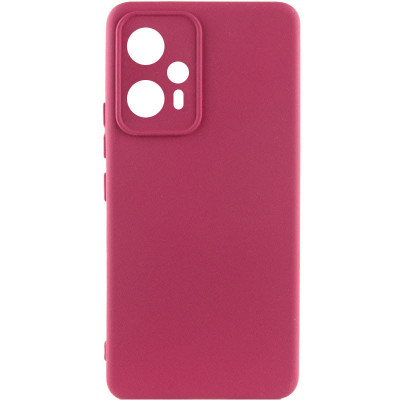 Накладка (з мікрофіброю) Silicone Cover Lakshmi Full Camera для Xiaomi Redmi Note 12T Pro- марсала