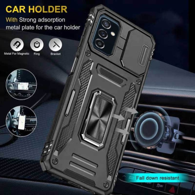 Протиударний чохол Camshield Army Ring для Samsung A14 4G/5G- чорний