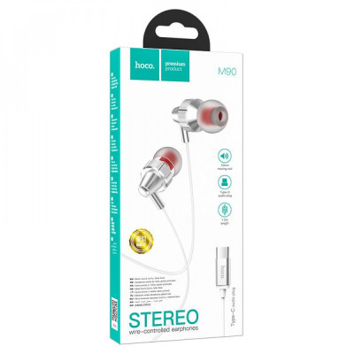 Навушники Hoco M90 Delight with Type-C- срібний Навушники Hoco M90 Delight with Type-C- срібний