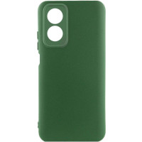 Накладка (з мікрофіброю) Silicone Cover Lakshmi Full Camera для Oppo A17- темно-зелений
