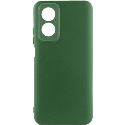 Накладка (з мікрофіброю) Silicone Cover Lakshmi Full Camera для Oppo A17- темно-зелений