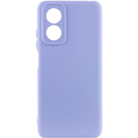 Накладка (з мікрофіброю) Silicone Cover Lakshmi Full Camera для Oppo A17- бузковий