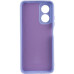 Накладка (з мікрофіброю) Silicone Cover Lakshmi Full Camera для Oppo A17- бузковий