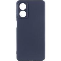 Накладка (з мікрофіброю) Silicone Cover Lakshmi Full Camera для Oppo A17- темно-синій