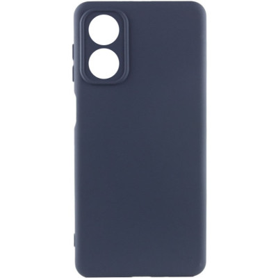 Накладка (з мікрофіброю) Silicone Cover Lakshmi Full Camera для Oppo A17- темно-синій