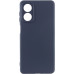 Накладка (з мікрофіброю) Silicone Cover Lakshmi Full Camera для Oppo A17- темно-синій