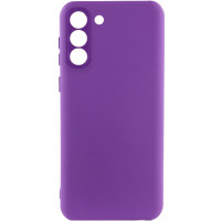 Накладка (з мікрофіброю) Silicone Cover Lakshmi Full Camera для Samsung S22- фіолетовий