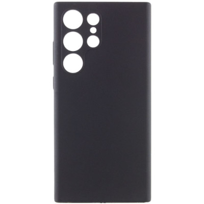 Накладка (з мікрофіброю) Silicone Cover Lakshmi Full Camera для Samsung S23 Ultra- чорний