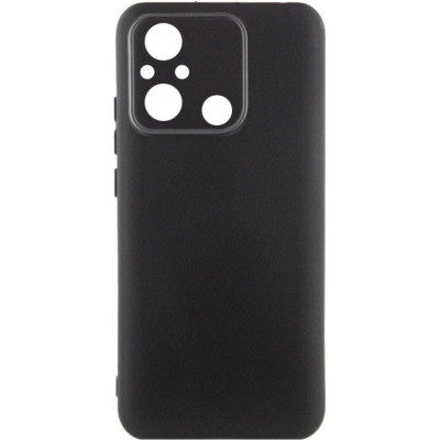 Накладка (з мікрофіброю) Silicone Cover Lakshmi Full Camera для Xiaomi Redmi 12C / Poco C55- чорний