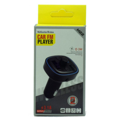 FM модулятор (трансмітер) M22 (Bluetooth 5.0 + 2 USB) 3.1A FM модулятор (трансмітер) M22 (Bluetooth 5.0 + 2 USB) 3.1A
