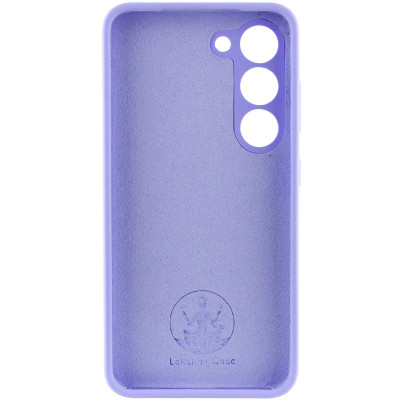 Накладка (з мікрофіброю) Silicone Cover Lakshmi Full Camera для Samsung S23- бузковий