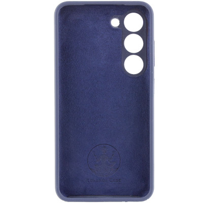 Накладка (з мікрофіброю) Silicone Cover Lakshmi Full Camera для Samsung S23- темно-синій