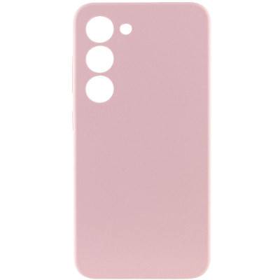 Накладка (з мікрофіброю) Silicone Cover Lakshmi Full Camera для Samsung S23- рожевий пісок