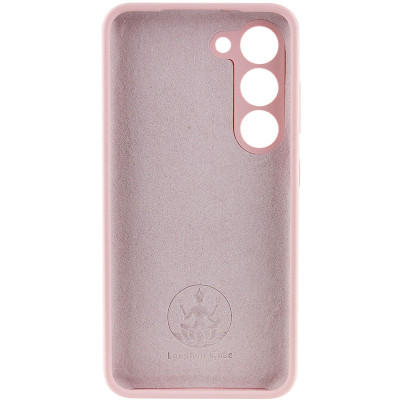 Накладка (з мікрофіброю) Silicone Cover Lakshmi Full Camera для Samsung S23- рожевий пісок