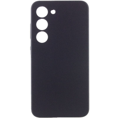 Накладка (з мікрофіброю) Silicone Cover Lakshmi Full Camera для Samsung S23- чорний