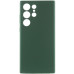 Накладка (з мікрофіброю) Silicone Cover Lakshmi Full Camera для Samsung S23 Ultra- темно-зелений