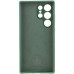 Накладка (з мікрофіброю) Silicone Cover Lakshmi Full Camera для Samsung S23 Ultra- темно-зелений