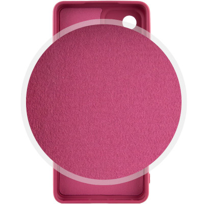Накладка (з мікрофіброю) Silicone Cover Lakshmi Full Camera для Xiaomi Redmi 12 / Poco M6 Pro 5G- марсала
