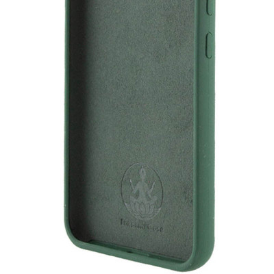 Накладка (з мікрофіброю) Silicone Cover Lakshmi Full Camera для Xiaomi Redmi 12 / Poco M6 Pro 5G- темно-зелений