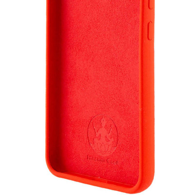 Накладка (з мікрофіброю) Silicone Cover Lakshmi Full Camera для Xiaomi Redmi 12 / Poco M6 Pro 5G- червоний