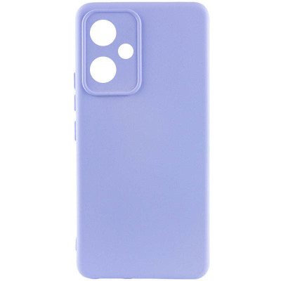 Накладка (з мікрофіброю) Silicone Cover Lakshmi Full Camera для Xiaomi Redmi 12 / Poco M6 Pro 5G- бузковий