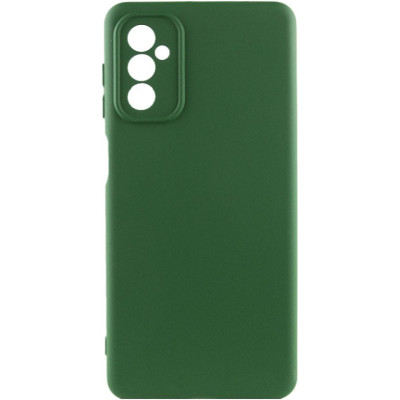 Накладка (з мікрофіброю) Silicone Cover Lakshmi Full Camera для Samsung A24 4G- темно-зелений