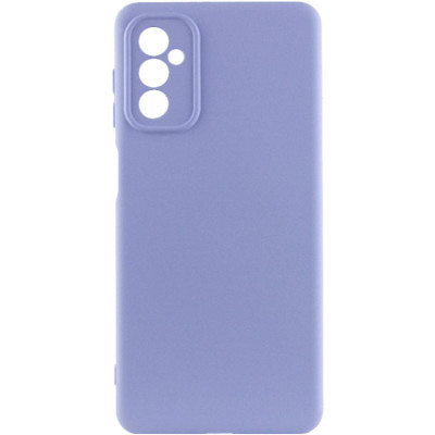 Накладка (з мікрофіброю) Silicone Cover Lakshmi Full Camera для Samsung M34 5G- бузковий