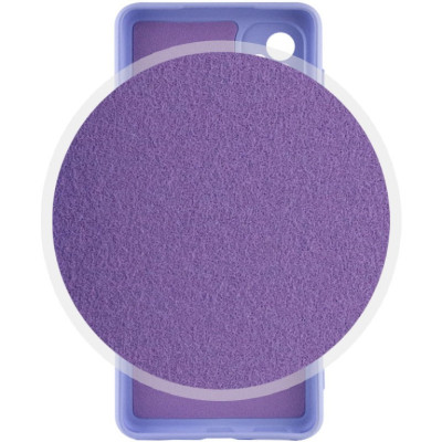 Накладка (з мікрофіброю) Silicone Cover Lakshmi Full Camera для Samsung M34 5G- фіолетовий