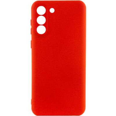 Накладка (з мікрофіброю) Silicone Cover Lakshmi Full Camera для Samsung S21- червоний