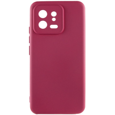 Накладка (з мікрофіброю) Silicone Cover Lakshmi Full Camera для Xiaomi 13- марсала