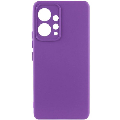 Накладка (з мікрофіброю) Silicone Cover Lakshmi Full Camera для Xiaomi Redmi 12 / Poco M6 Pro 5G- фіолетовий
