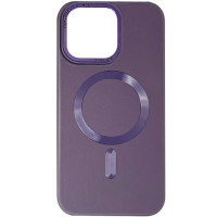 Накладка шкіряна Bonbon Leather Metal Style with Magnetic для iPhone 13 Pro- темно-фіолетовий Накладка шкіряна Bonbon Leather Metal Style with Magnetic для iPhone 13 Pro- темно-фіолетовий