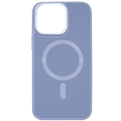 Накладка шкіряна Bonbon Leather Metal Style with Magnetic для iPhone 13 Pro Max- синій туман Накладка шкіряна Bonbon Leather Metal Style with Magnetic для iPhone 13 Pro Max- синій туман