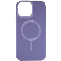 Накладка шкіряна Bonbon Leather Metal Style with Magnetic для iPhone 13 Pro Max- сіра лаванда Накладка шкіряна Bonbon Leather Metal Style with Magnetic для iPhone 13 Pro Max- сіра лаванда
