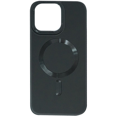 Накладка шкіряна Bonbon Leather Metal Style with Magnetic для iPhone 14- чорний Накладка шкіряна Bonbon Leather Metal Style with Magnetic для iPhone 14- чорний