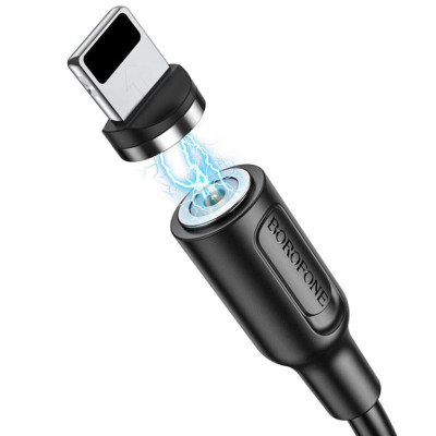 USB кабель Borofone BX41 Lightning magnetic (1m/2.4A)- чорний