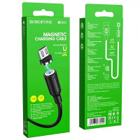 USB кабель Borofone BX41 Micro magnetic (1m/2.4A)- чорний USB кабель Borofone BX41 Micro magnetic (1m/2.4A)- чорний