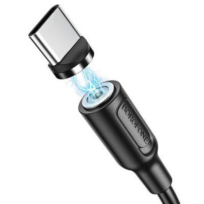USB кабель Borofone BX41 Type-C magnetic (1m/3A) - чорний