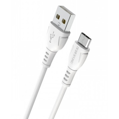USB кабель Borofone BX51 Triumph Micro USB 2.4A (1m)- білий