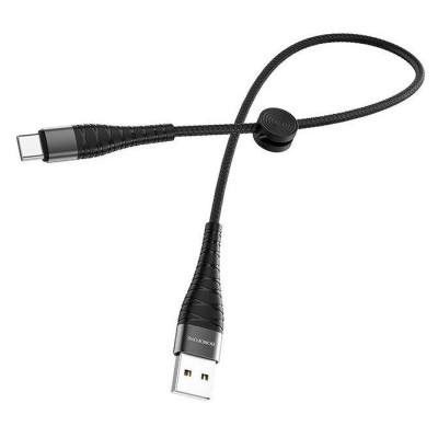 USB кабель Borofone BX32 Munificent nylon Type-C (0.25м/3A)- чорний