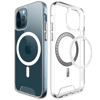 Накладка TPU Space Case with Magnetic для iPhone 15 Plus (6.7)- прозорий Накладка TPU Space Case with Magnetic для iPhone 15 Plus (6.7)- прозорий