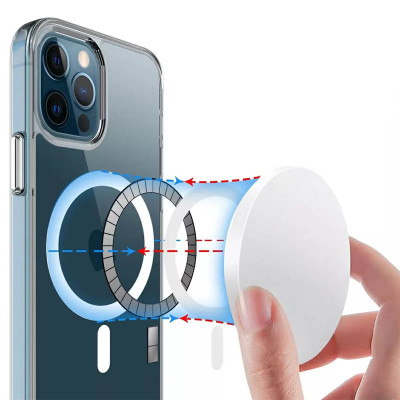 Накладка TPU Space Case with Magnetic для iPhone 15 Plus (6.7)- прозорий Накладка TPU Space Case with Magnetic для iPhone 15 Plus (6.7)- прозорий