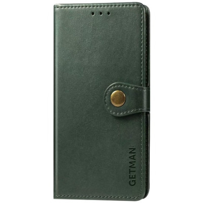 Чохол-книжка GETMAN Gallant шкіряний для Samsung S21 FE- зелений Чохол-книжка GETMAN Gallant шкіряний для Samsung S21 FE- зелений