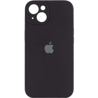 Накладка (з мікрофіброю) Silicon Case Full Camera для iPhone 15 (6.1)- чорний